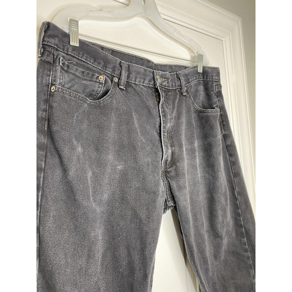 Levis‎ Men's 505 Dark Denim Jeans Black Size 40 30 Fit 38 X 28